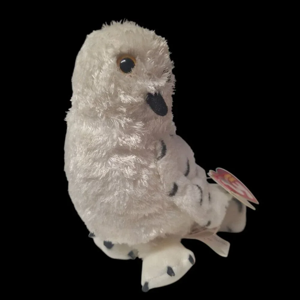 Ty Beanie Babies Summit Snowy‎ Owl 2007 White Bird Soft Wings Original
